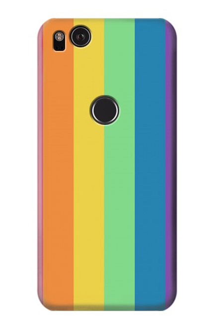 W3699 LGBT Pride Hülle Schutzhülle Taschen und Leder Flip für Google Pixel 2