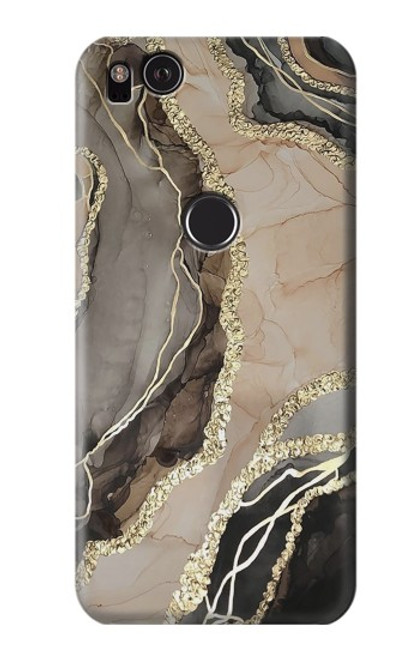 W3700 Marble Gold Graphic Printed Hülle Schutzhülle Taschen und Leder Flip für Google Pixel 2