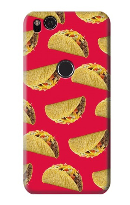 W3755 Mexican Taco Tacos Hülle Schutzhülle Taschen und Leder Flip für Google Pixel 2