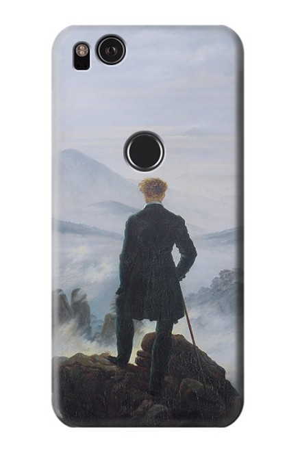 W3789 Wanderer above the Sea of Fog Hülle Schutzhülle Taschen und Leder Flip für Google Pixel 2