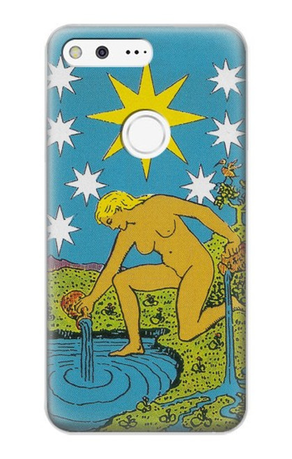 W3744 Tarot Card The Star Hülle Schutzhülle Taschen und Leder Flip für Google Pixel XL