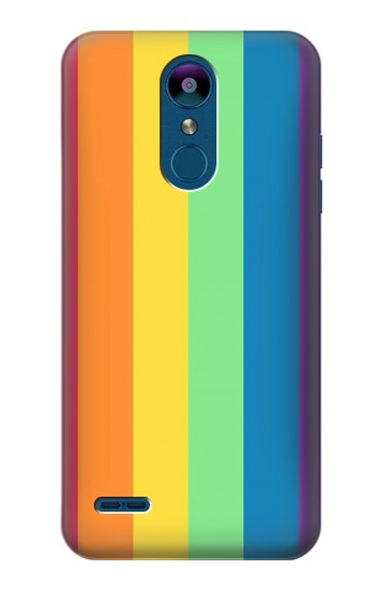 W3699 LGBT Pride Hülle Schutzhülle Taschen und Leder Flip für LG K8 (2018)