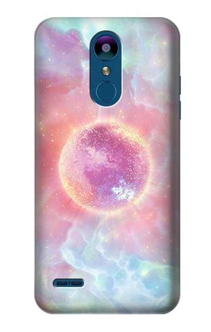 W3709 Pink Galaxy Hülle Schutzhülle Taschen und Leder Flip für LG K8 (2018)