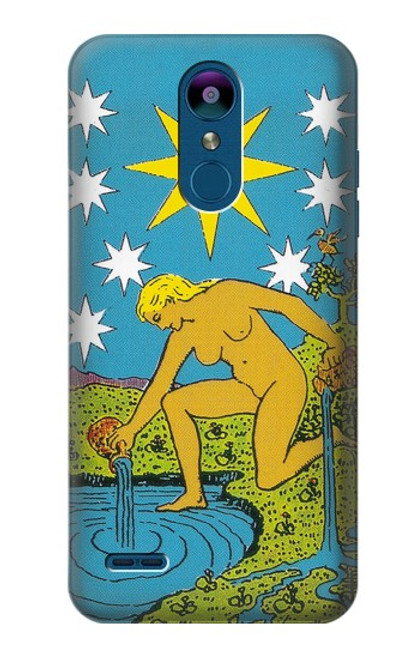 W3744 Tarot Card The Star Hülle Schutzhülle Taschen und Leder Flip für LG K8 (2018)