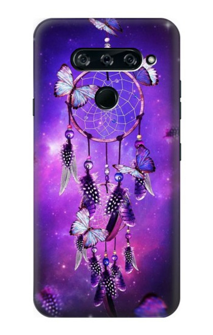 W3685 Dream Catcher Hülle Schutzhülle Taschen und Leder Flip für LG V40, LG V40 ThinQ