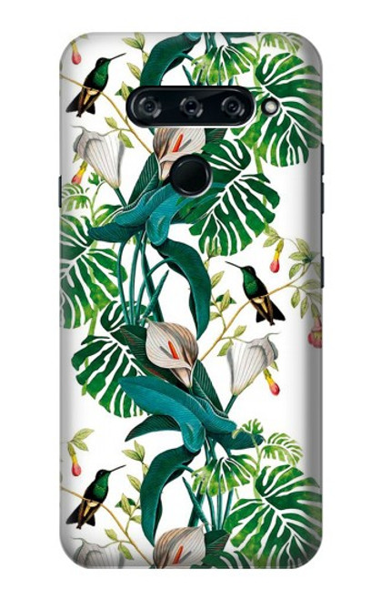 W3697 Leaf Life Birds Hülle Schutzhülle Taschen und Leder Flip für LG V40, LG V40 ThinQ