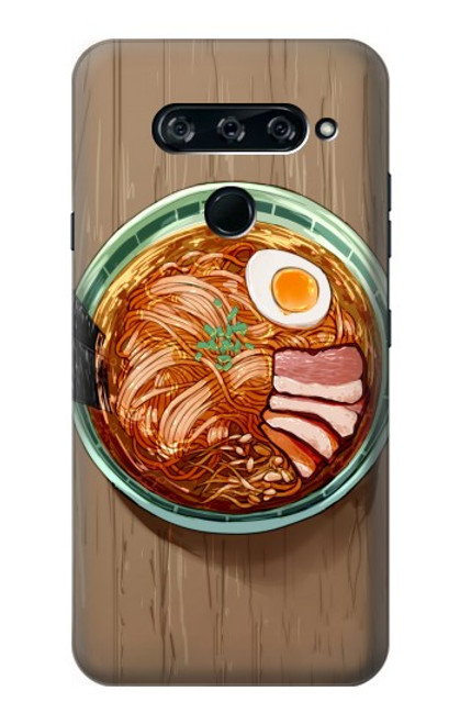 W3756 Ramen Noodles Hülle Schutzhülle Taschen und Leder Flip für LG V40, LG V40 ThinQ