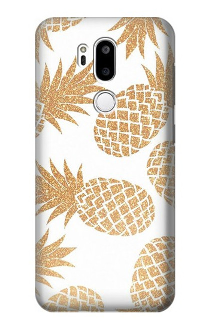 W3718 Seamless Pineapple Hülle Schutzhülle Taschen und Leder Flip für LG G7 ThinQ