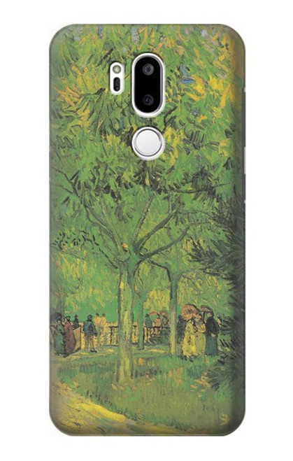 W3748 Van Gogh A Lane in a Public Garden Hülle Schutzhülle Taschen und Leder Flip für LG G7 ThinQ