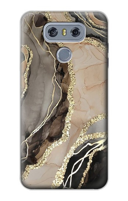 W3700 Marble Gold Graphic Printed Hülle Schutzhülle Taschen und Leder Flip für LG G6