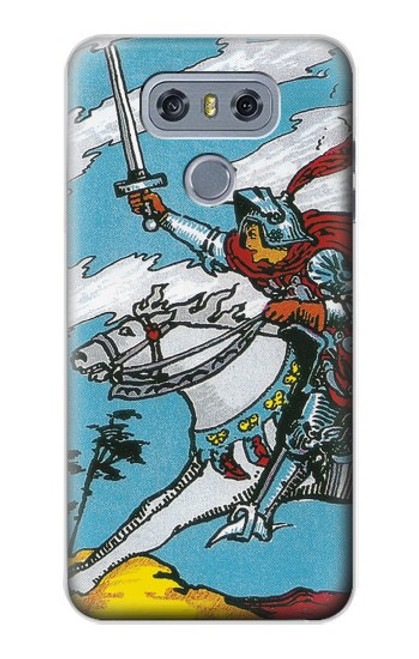 W3731 Tarot Card Knight of Swords Hülle Schutzhülle Taschen und Leder Flip für LG G6
