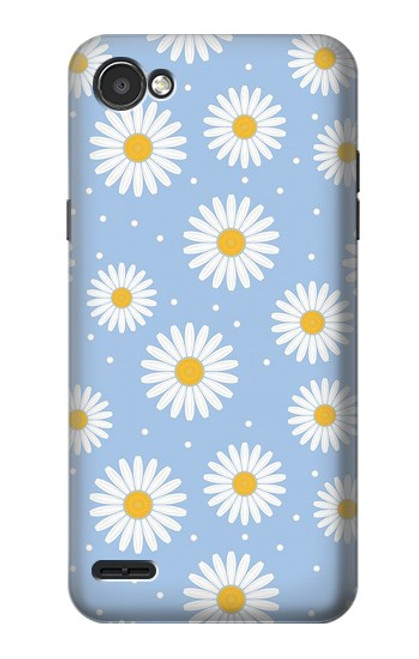 W3681 Daisy Flowers Pattern Hülle Schutzhülle Taschen und Leder Flip für LG Q6