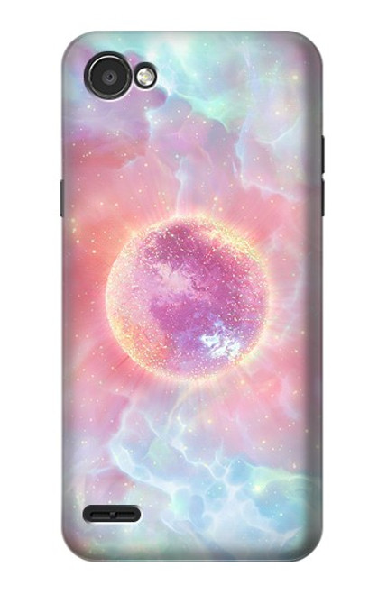 W3709 Pink Galaxy Hülle Schutzhülle Taschen und Leder Flip für LG Q6