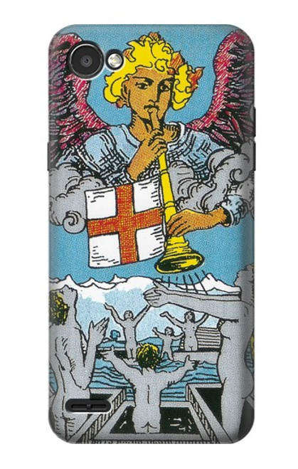 W3743 Tarot Card The Judgement Hülle Schutzhülle Taschen und Leder Flip für LG Q6