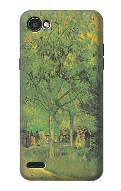 W3748 Van Gogh A Lane in a Public Garden Hülle Schutzhülle Taschen und Leder Flip für LG Q6