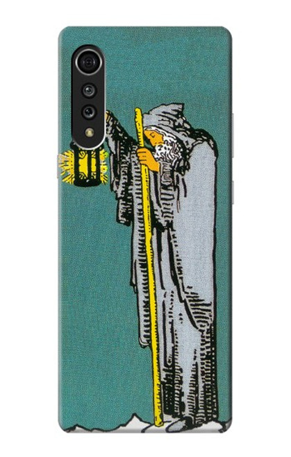 W3741 Tarot Card The Hermit Hülle Schutzhülle Taschen und Leder Flip für LG Velvet