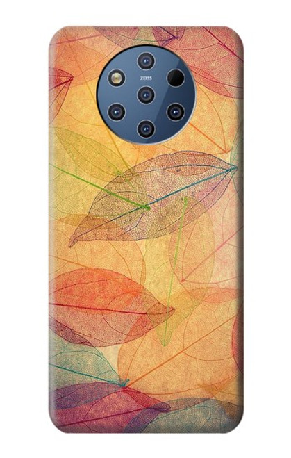 W3686 Fall Season Leaf Autumn Hülle Schutzhülle Taschen und Leder Flip für Nokia 9 PureView