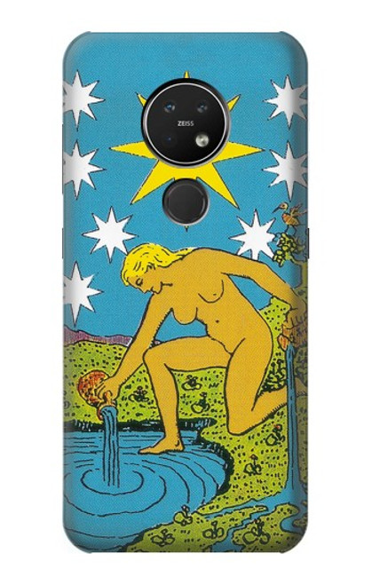 W3744 Tarot Card The Star Hülle Schutzhülle Taschen und Leder Flip für Nokia 7.2