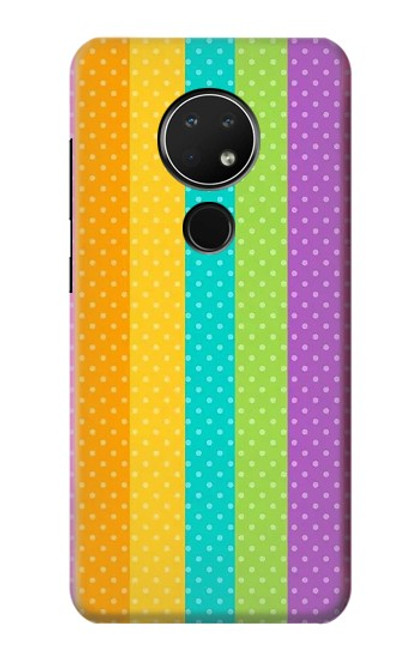 W3678 Colorful Rainbow Vertical Hülle Schutzhülle Taschen und Leder Flip für Nokia 6.2