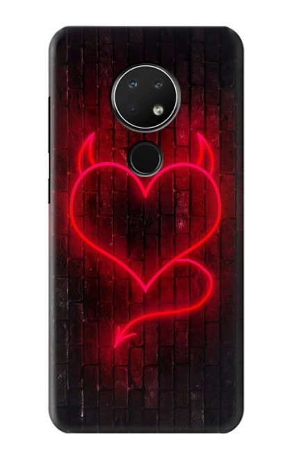 W3682 Devil Heart Hülle Schutzhülle Taschen und Leder Flip für Nokia 6.2