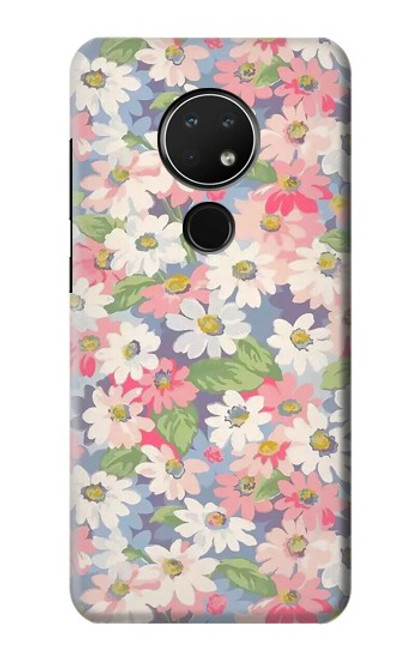 W3688 Floral Flower Art Pattern Hülle Schutzhülle Taschen und Leder Flip für Nokia 6.2