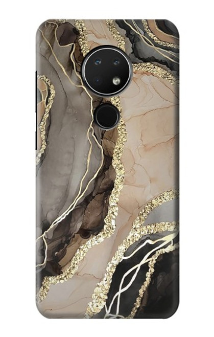 W3700 Marble Gold Graphic Printed Hülle Schutzhülle Taschen und Leder Flip für Nokia 6.2