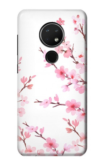 W3707 Pink Cherry Blossom Spring Flower Hülle Schutzhülle Taschen und Leder Flip für Nokia 6.2