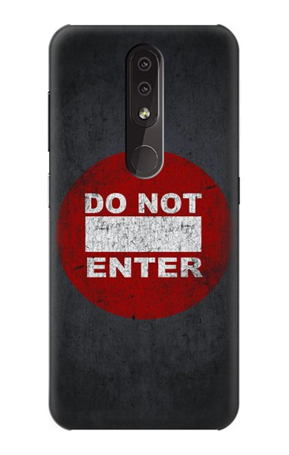 W3683 Do Not Enter Hülle Schutzhülle Taschen und Leder Flip für Nokia 4.2