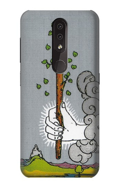 W3723 Tarot Card Age of Wands Hülle Schutzhülle Taschen und Leder Flip für Nokia 4.2