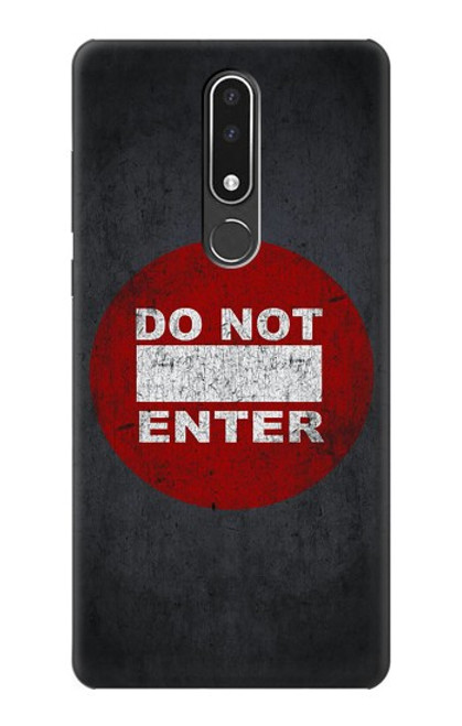 W3683 Do Not Enter Hülle Schutzhülle Taschen und Leder Flip für Nokia 3.1 plus