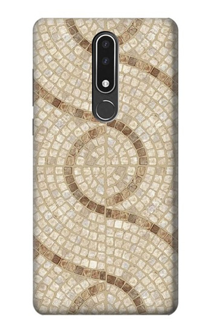 W3703 Mosaic Tiles Hülle Schutzhülle Taschen und Leder Flip für Nokia 3.1 plus