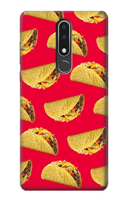 W3755 Mexican Taco Tacos Hülle Schutzhülle Taschen und Leder Flip für Nokia 3.1 plus