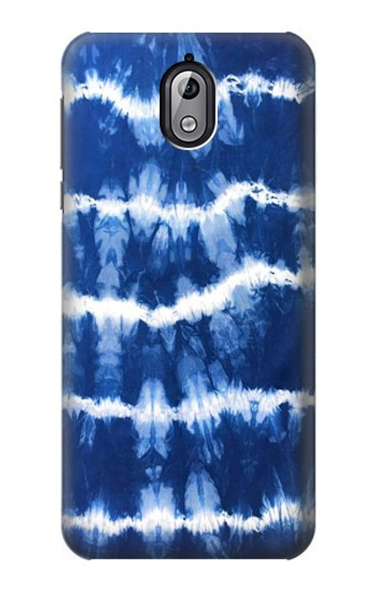 W3671 Blue Tie Dye Hülle Schutzhülle Taschen und Leder Flip für Nokia 3.1
