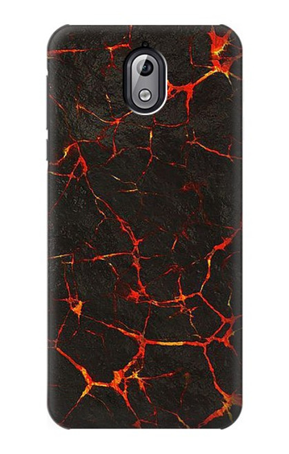 W3696 Lava Magma Hülle Schutzhülle Taschen und Leder Flip für Nokia 3.1