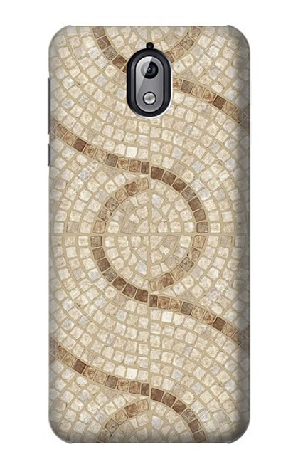 W3703 Mosaic Tiles Hülle Schutzhülle Taschen und Leder Flip für Nokia 3.1