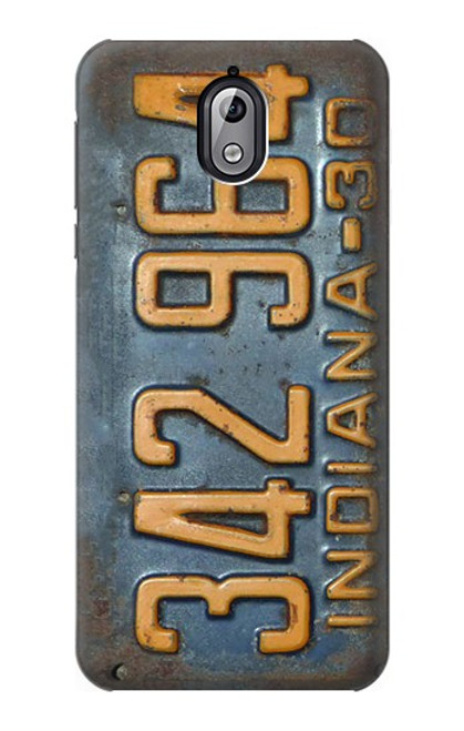 W3750 Vintage Vehicle Registration Plate Hülle Schutzhülle Taschen und Leder Flip für Nokia 3.1