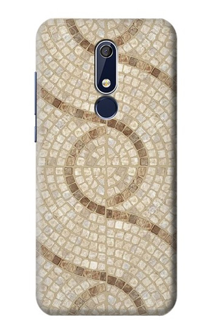 W3703 Mosaic Tiles Hülle Schutzhülle Taschen und Leder Flip für Nokia 5.1, Nokia 5 2018
