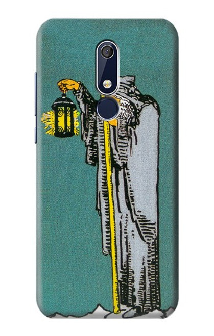 W3741 Tarot Card The Hermit Hülle Schutzhülle Taschen und Leder Flip für Nokia 5.1, Nokia 5 2018