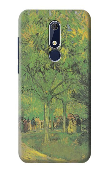 W3748 Van Gogh A Lane in a Public Garden Hülle Schutzhülle Taschen und Leder Flip für Nokia 5.1, Nokia 5 2018