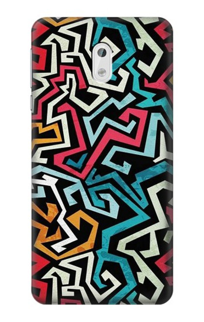 W3712 Pop Art Pattern Hülle Schutzhülle Taschen und Leder Flip für Nokia 3