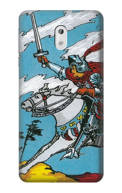 W3731 Tarot Card Knight of Swords Hülle Schutzhülle Taschen und Leder Flip für Nokia 3