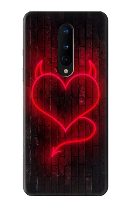 W3682 Devil Heart Hülle Schutzhülle Taschen und Leder Flip für OnePlus 8