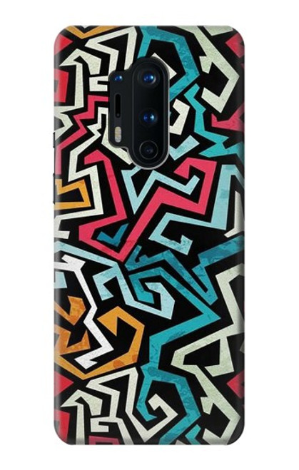 W3712 Pop Art Pattern Hülle Schutzhülle Taschen und Leder Flip für OnePlus 8 Pro