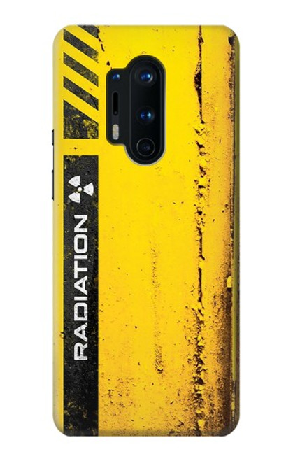W3714 Radiation Warning Hülle Schutzhülle Taschen und Leder Flip für OnePlus 8 Pro