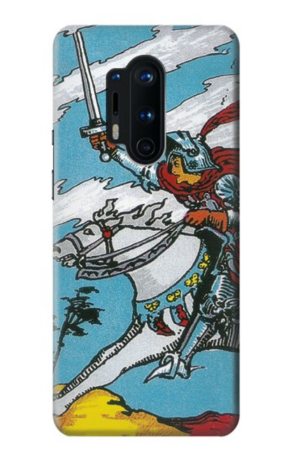 W3731 Tarot Card Knight of Swords Hülle Schutzhülle Taschen und Leder Flip für OnePlus 8 Pro