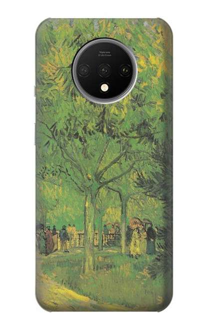 W3748 Van Gogh A Lane in a Public Garden Hülle Schutzhülle Taschen und Leder Flip für OnePlus 7T