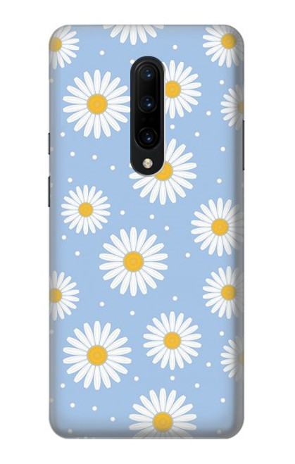 W3681 Daisy Flowers Pattern Hülle Schutzhülle Taschen und Leder Flip für OnePlus 7 Pro