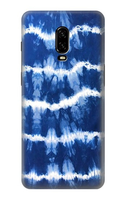 W3671 Blue Tie Dye Hülle Schutzhülle Taschen und Leder Flip für OnePlus 6T