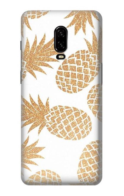 W3718 Seamless Pineapple Hülle Schutzhülle Taschen und Leder Flip für OnePlus 6T