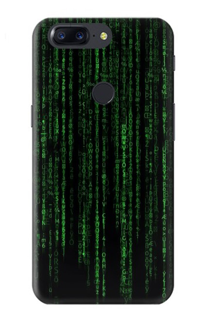 W3668 Binary Code Hülle Schutzhülle Taschen und Leder Flip für OnePlus 5T